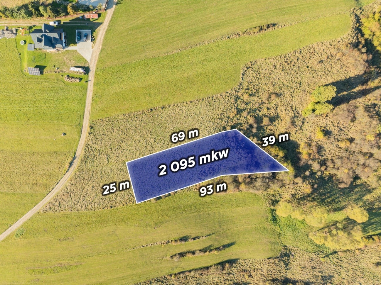 Działka budowlana 2 095 m², Łopuszna