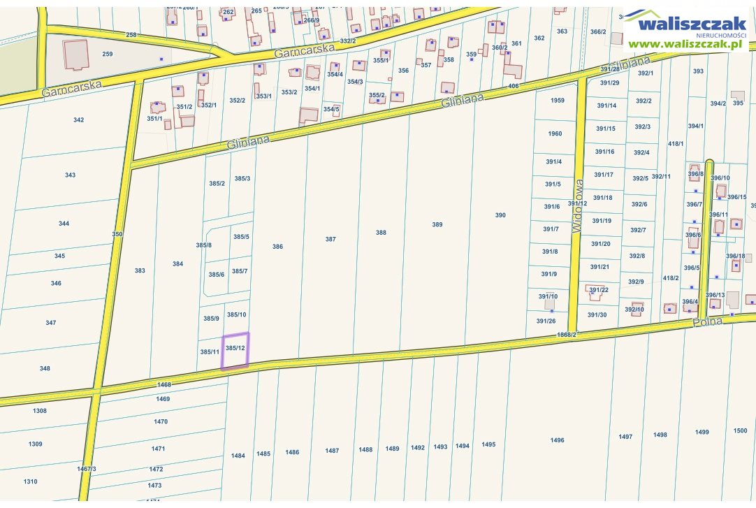Działka budowlana 1 041 m², Wolbórz
