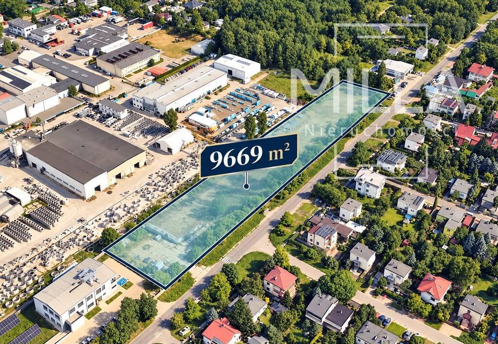 Działka inwestycyjna 9 669 m², Łódź, Łódź-Górna