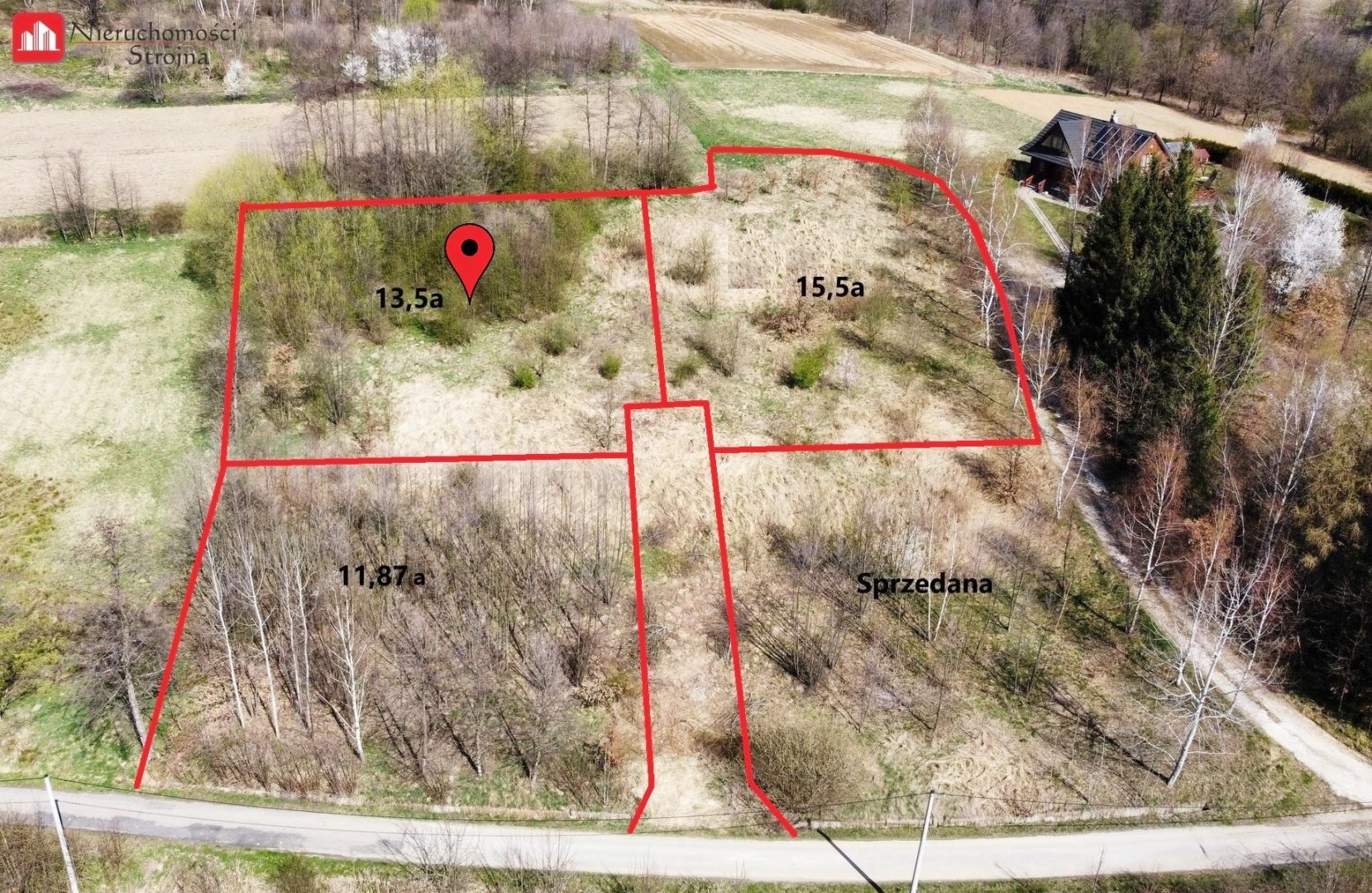 Działka budowlana 1 354 m², Sułów