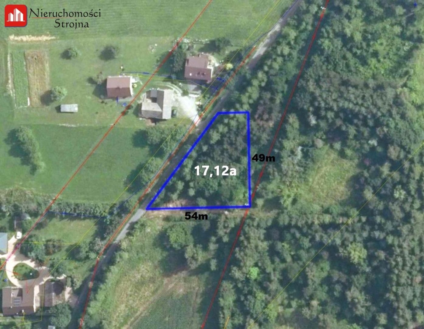 Działka budowlana 1 712 m², Raciborsko