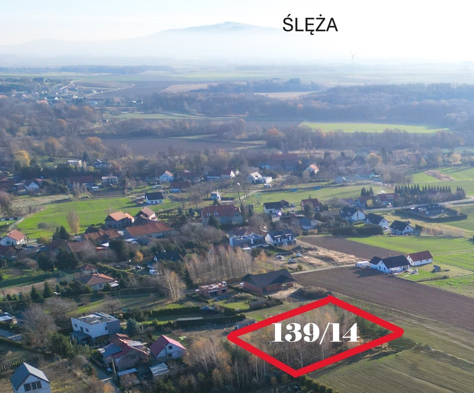 Działka budowlana 1 536 m², Wierzbna