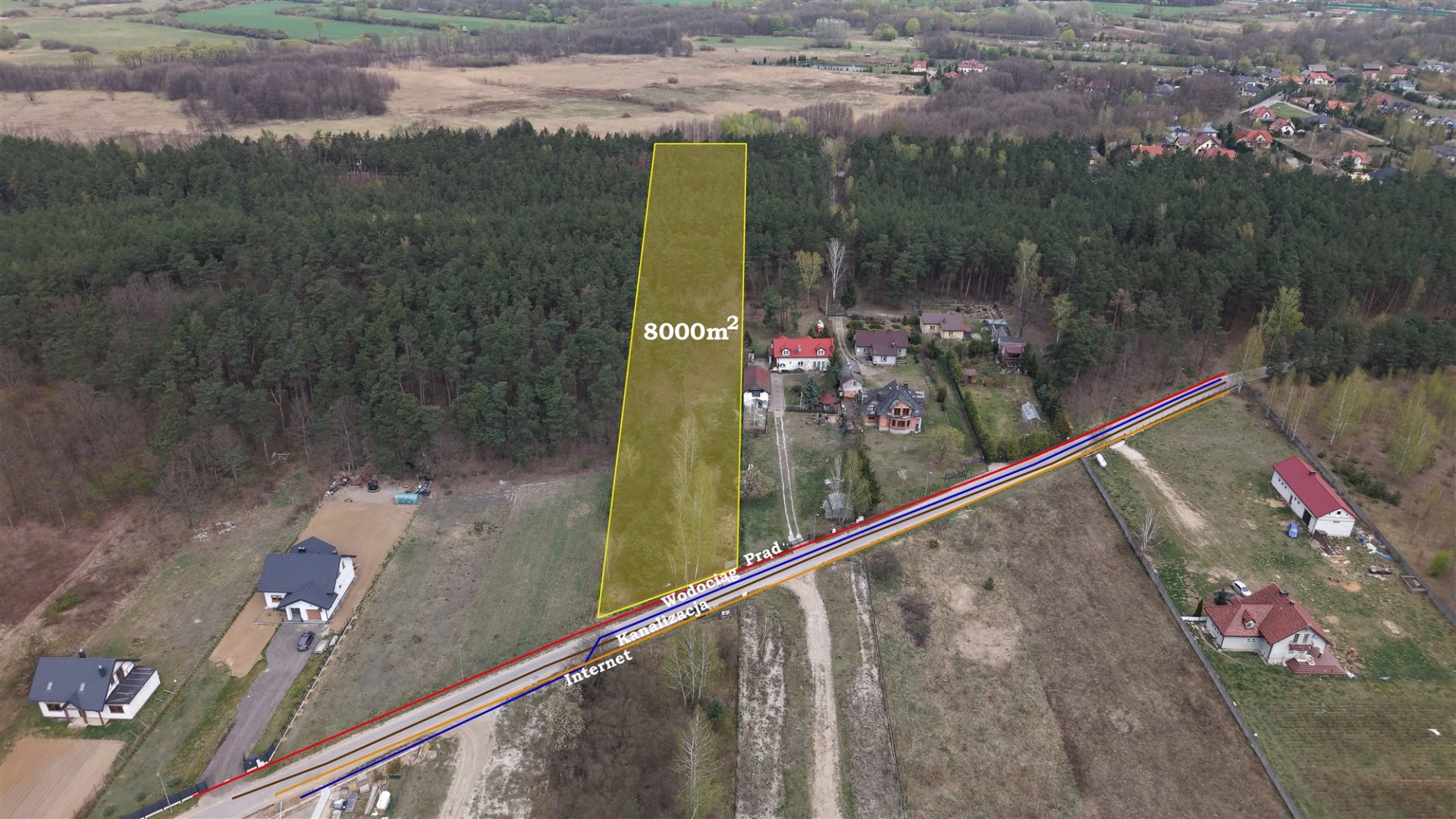 Działka budowlana 8 000 m², Augustówek