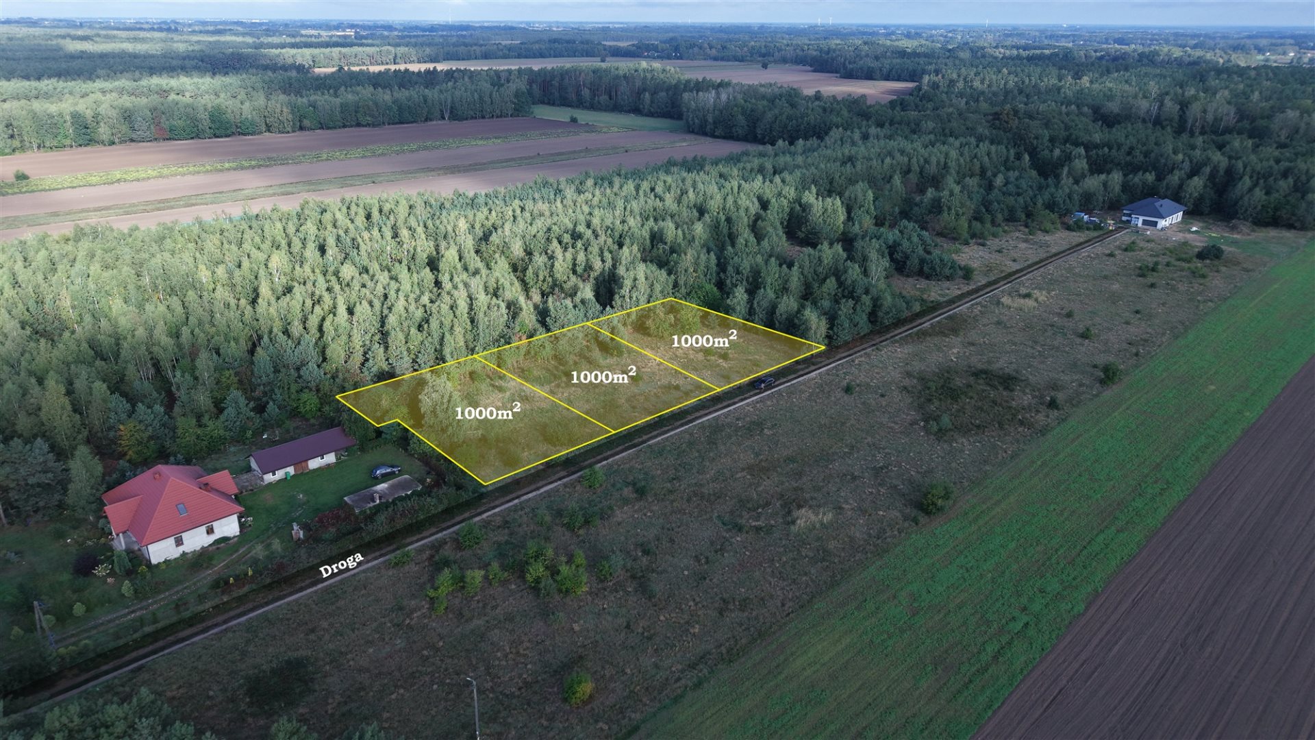 Działka budowlana 1 000 m², Stare Wrońska