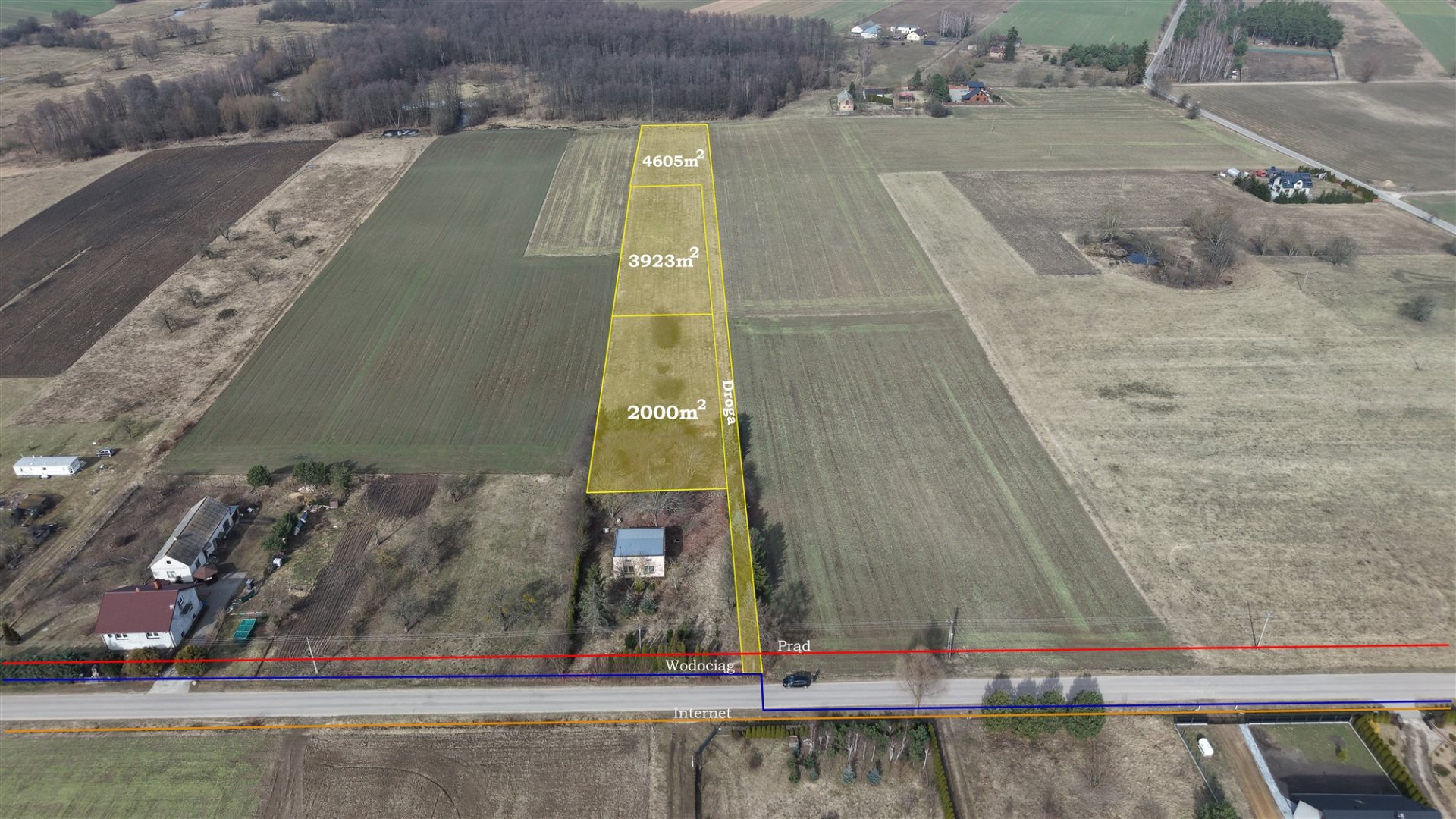 Działka budowlana 2 000 m², Wólka Szczawińska