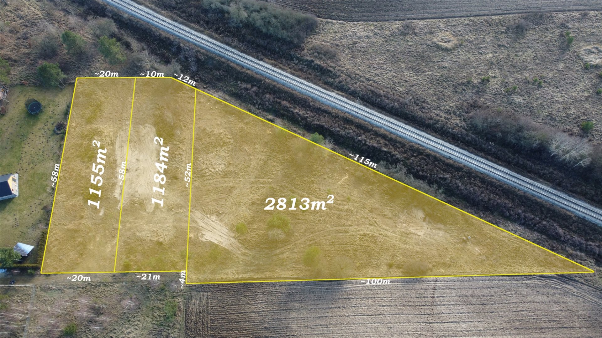 Działka rolna 1 184 m², Popielżyn-Zawady
