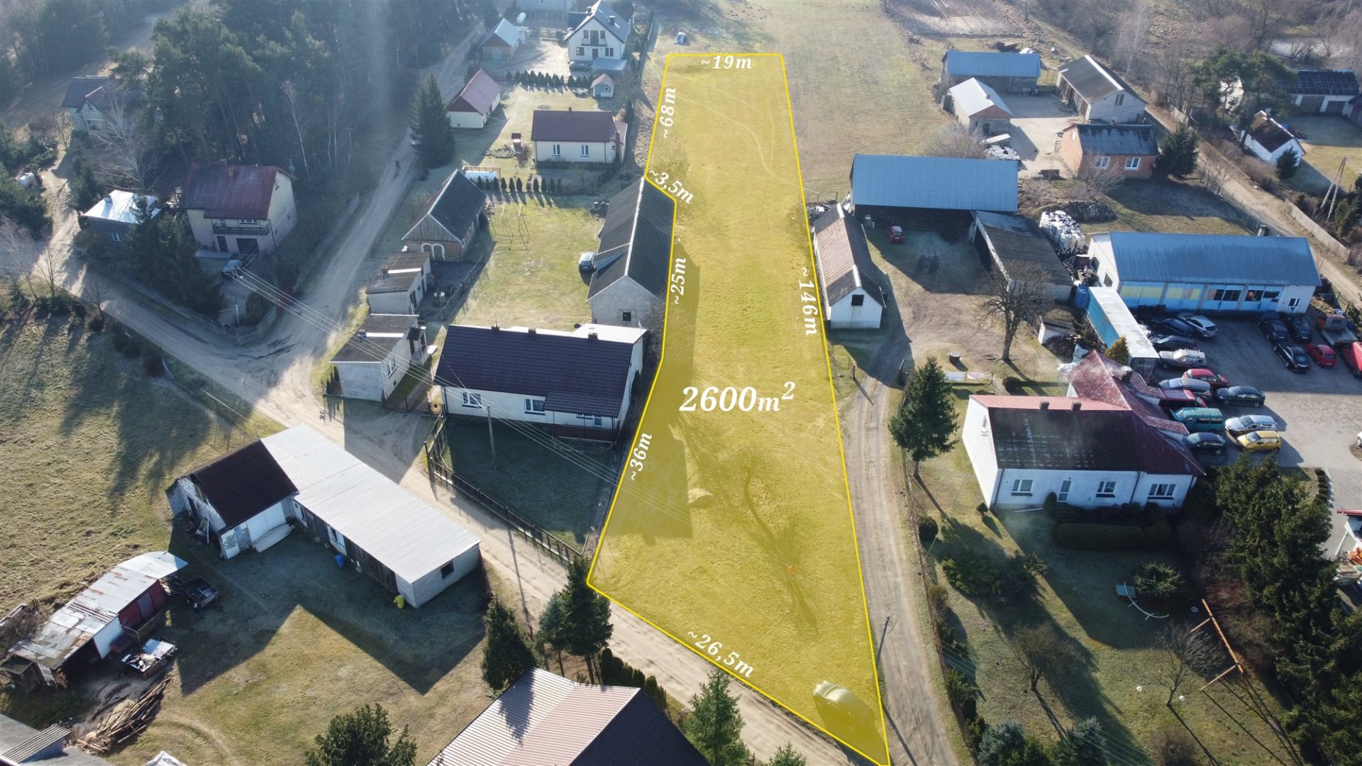 Działka rolna 2 600 m², Krajęczyn