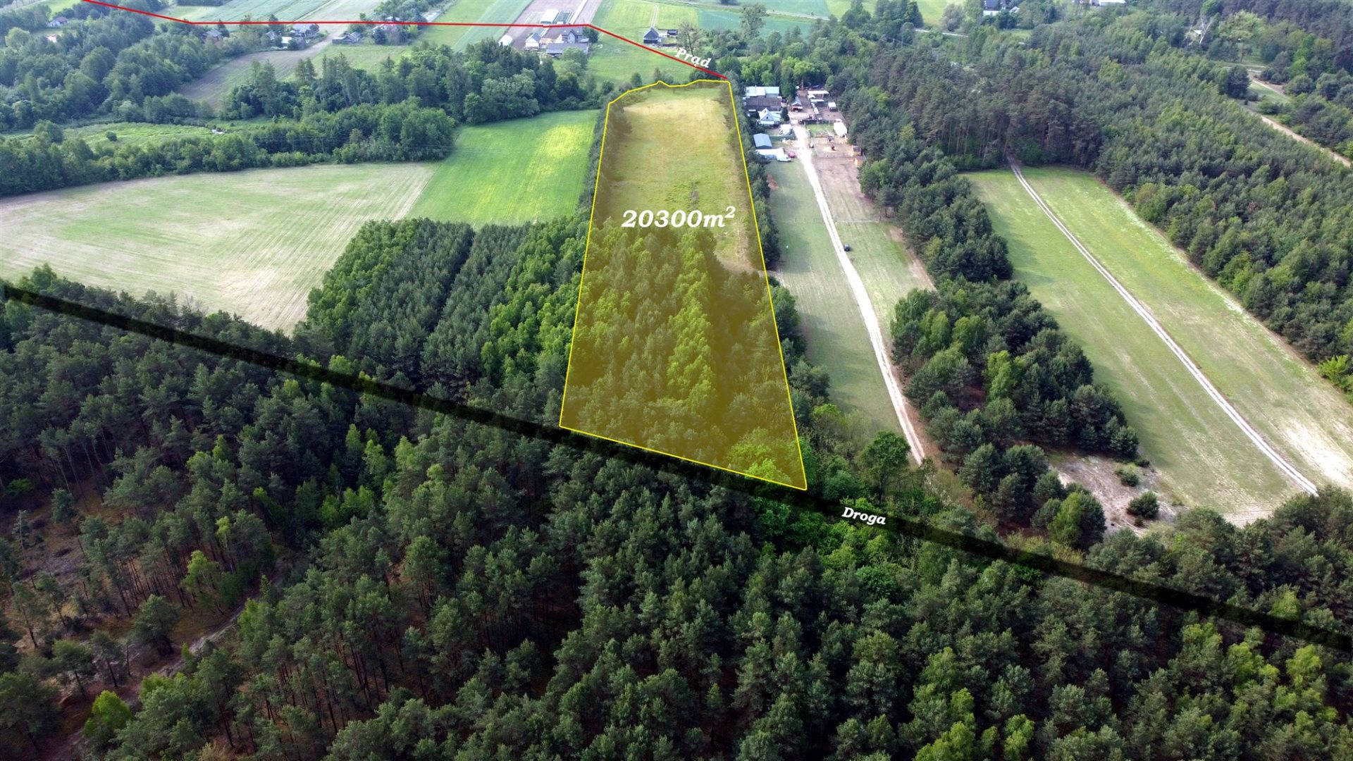 Działka rolna i leśna 2,03 ha, Andzin