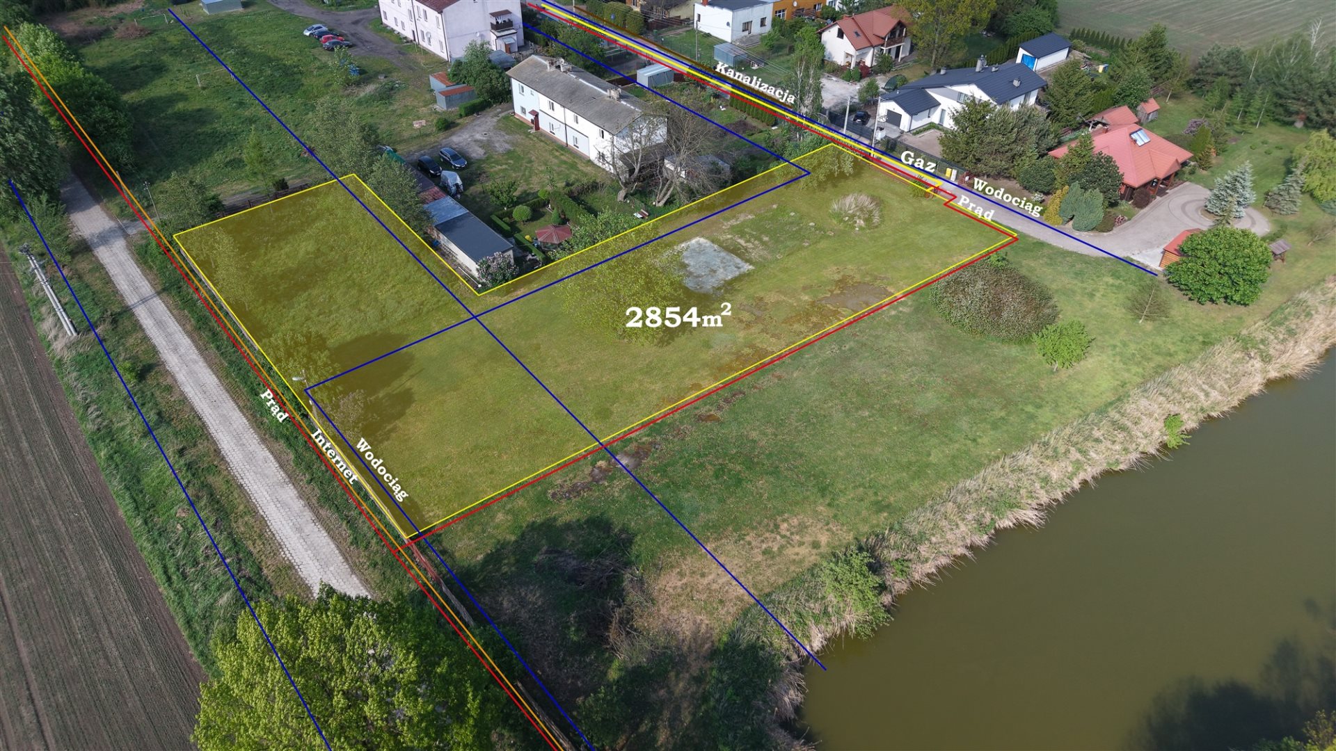 Działka budowlana 2 854 m², Leszno