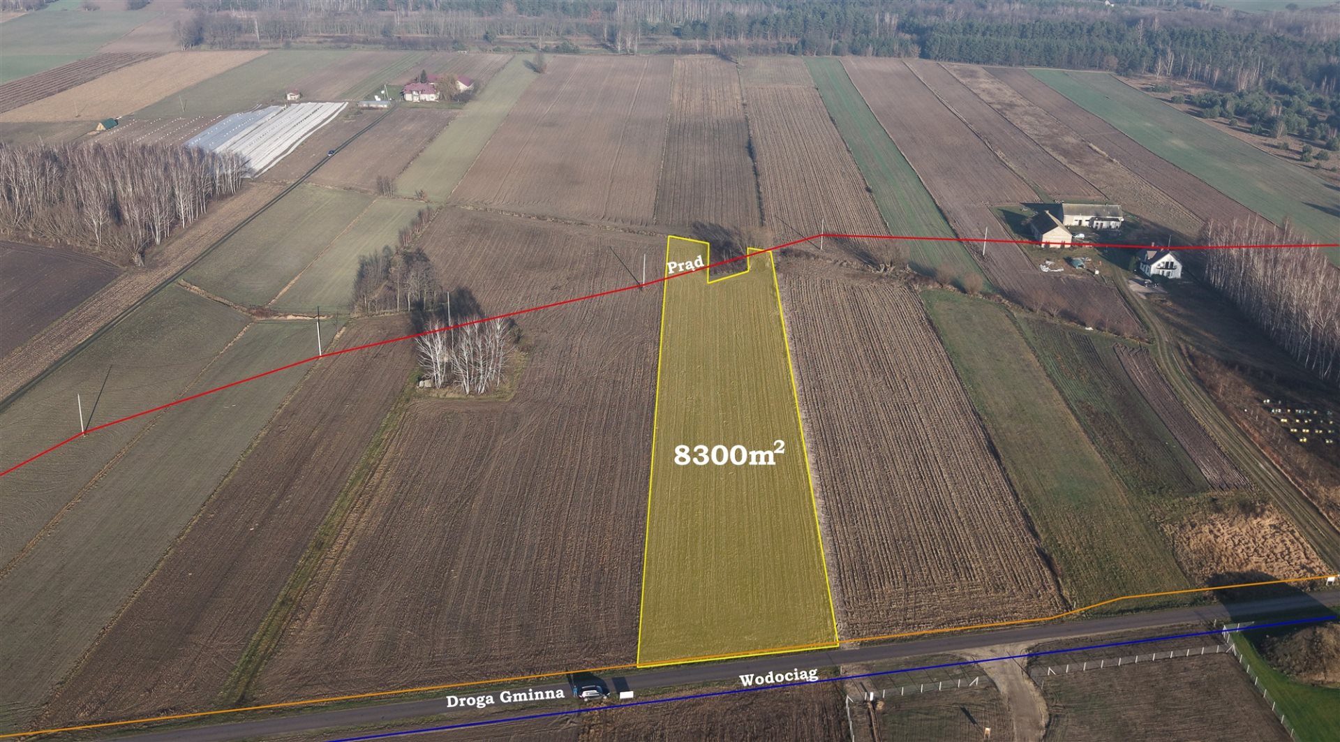 Działka budowlana i rolna 8 300 m², Olunin