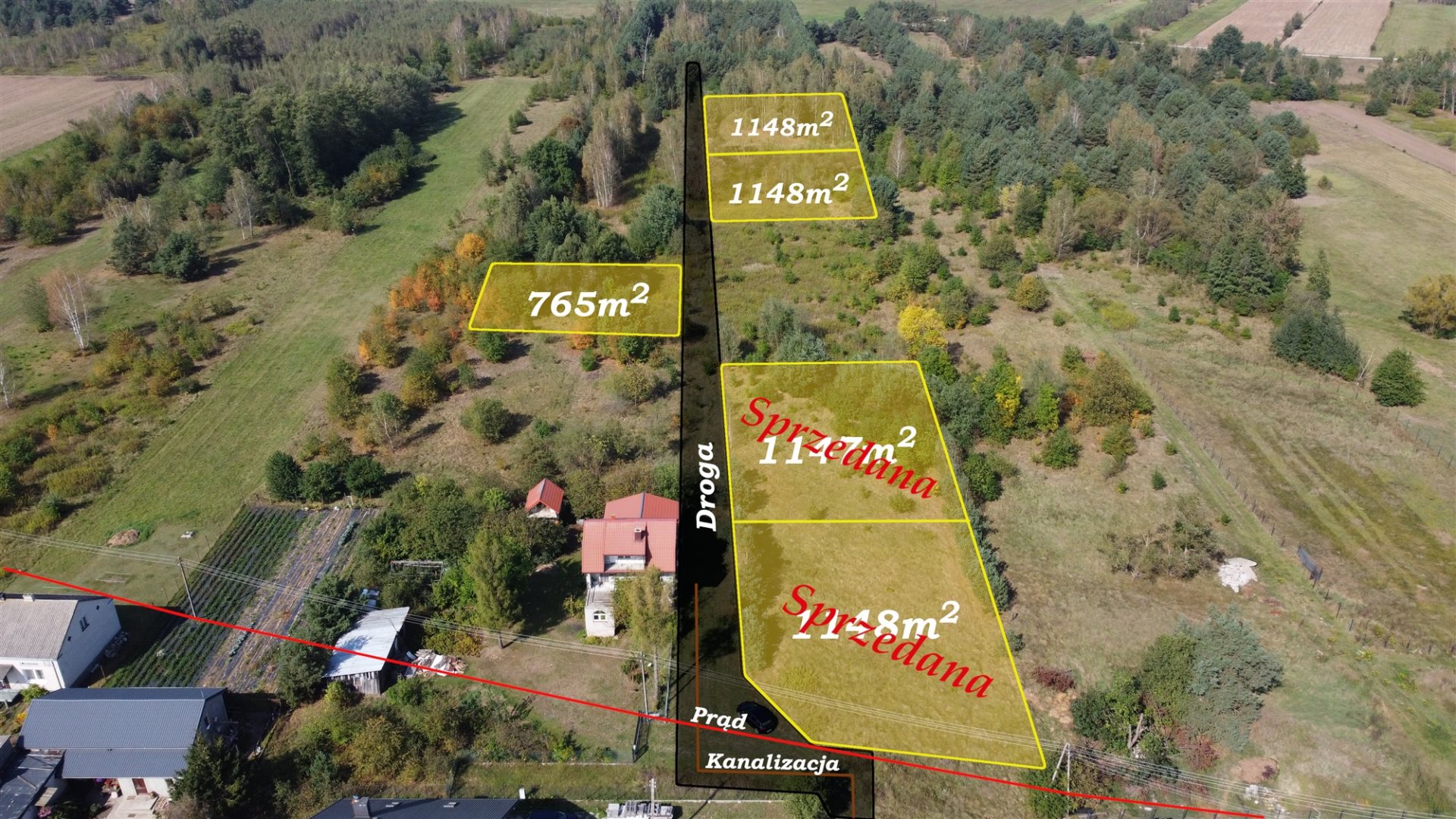 Działka budowlana 1 148 m², Sowia Wola Folwarczna