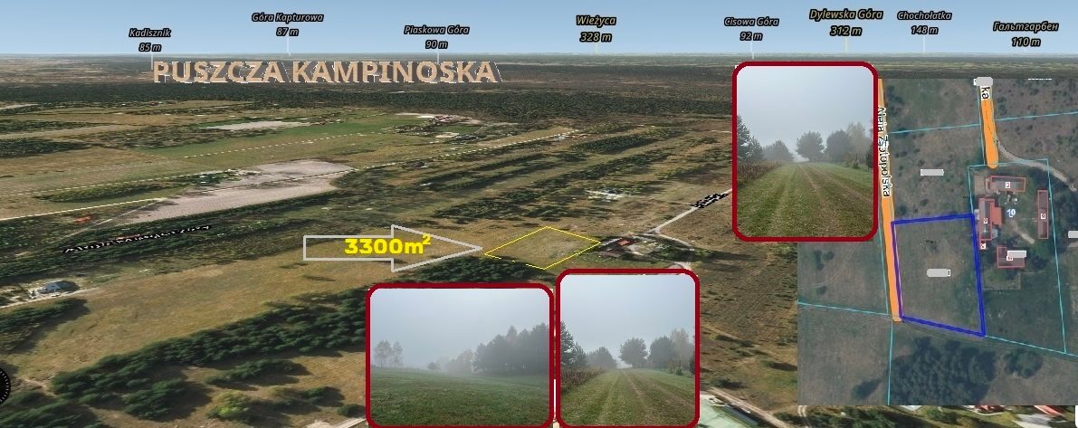 Działka budowlana 3 300 m², Szymanówek