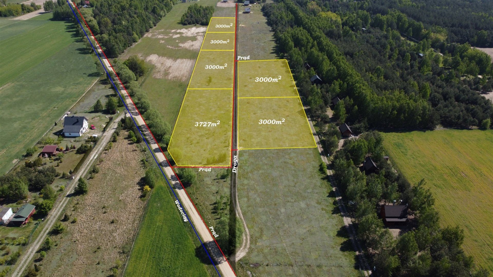 Działka rolna 3 000 m², Popielżyn-Zawady