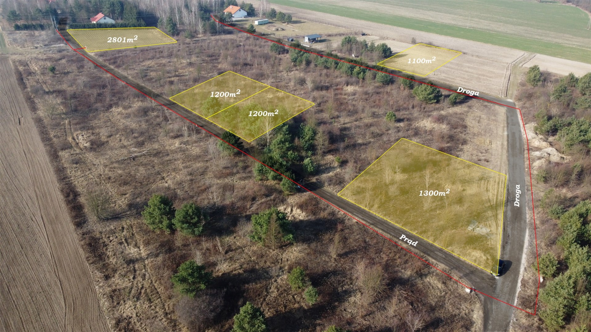 Działka budowlana 2 801 m², Szczypiorno