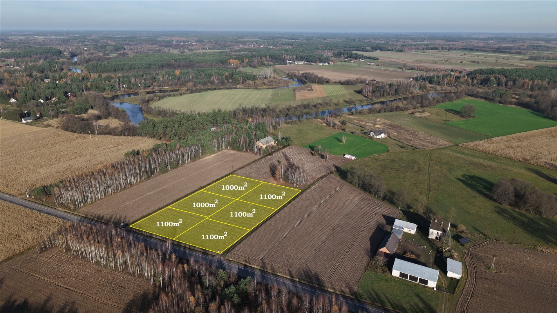 Działka rekreacyjna 1 100 m², Szumlin