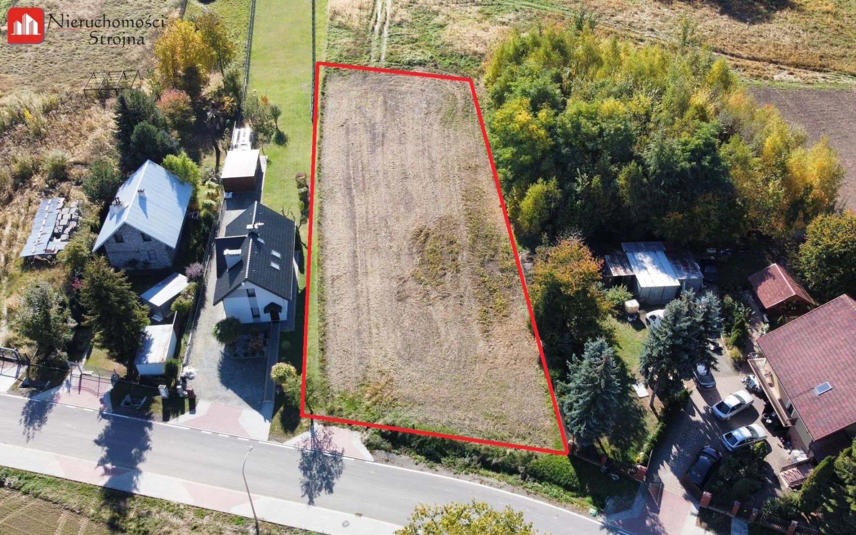 Działka budowlana 1 800 m², Trąbki