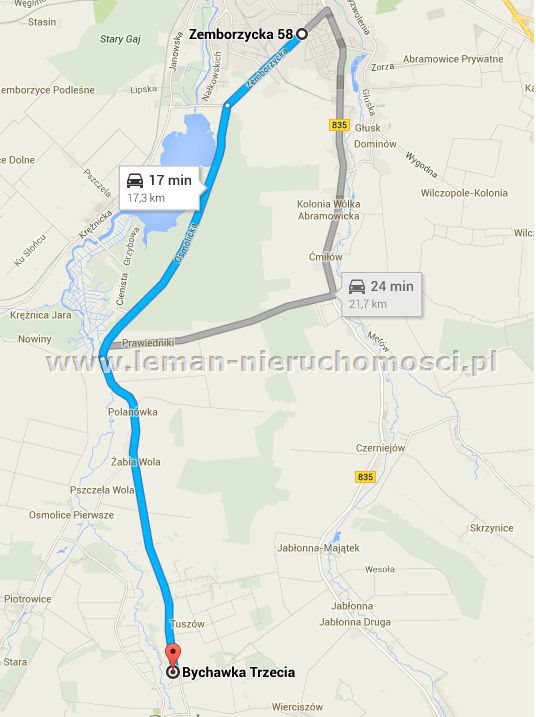 Działka budowlana 1 330 m², Bychawka Druga, Bychawka Trzecia