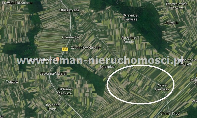 Działka budowlana, siedliskowa i rolna 2 850 m², Chmiel Pierwszy