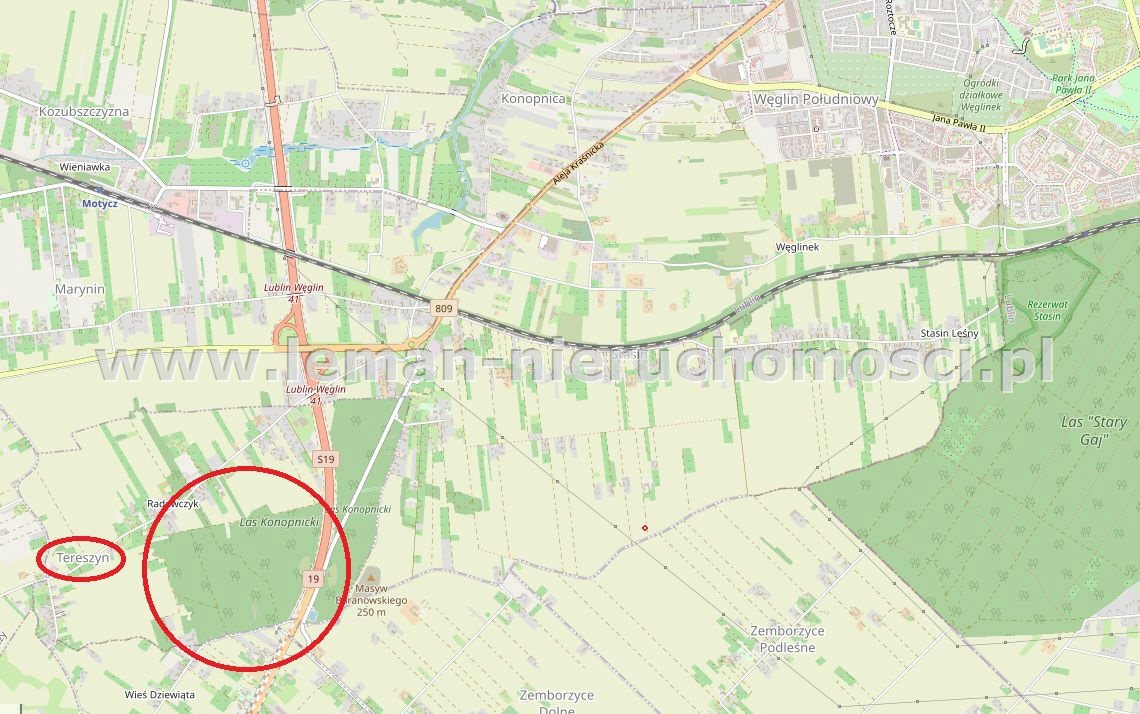 Działka leśna 2 732 m², Tereszyn