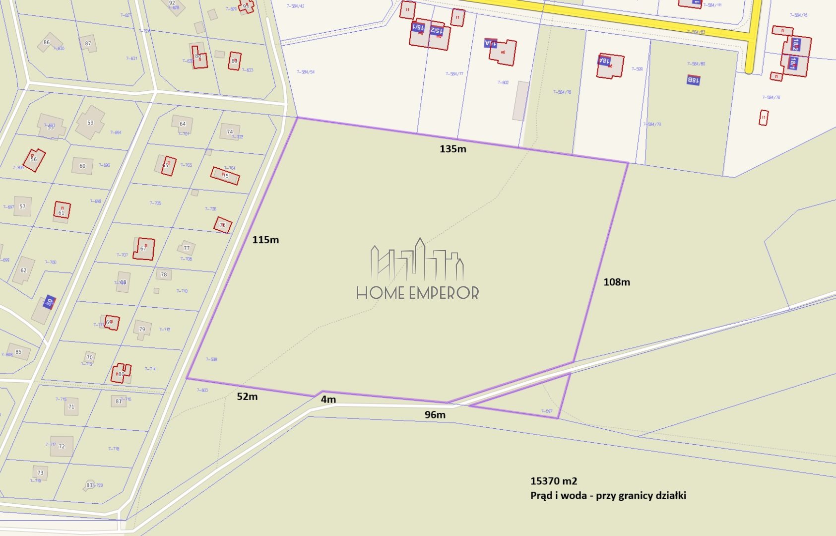 Działka leśna 1,54 ha, Emów