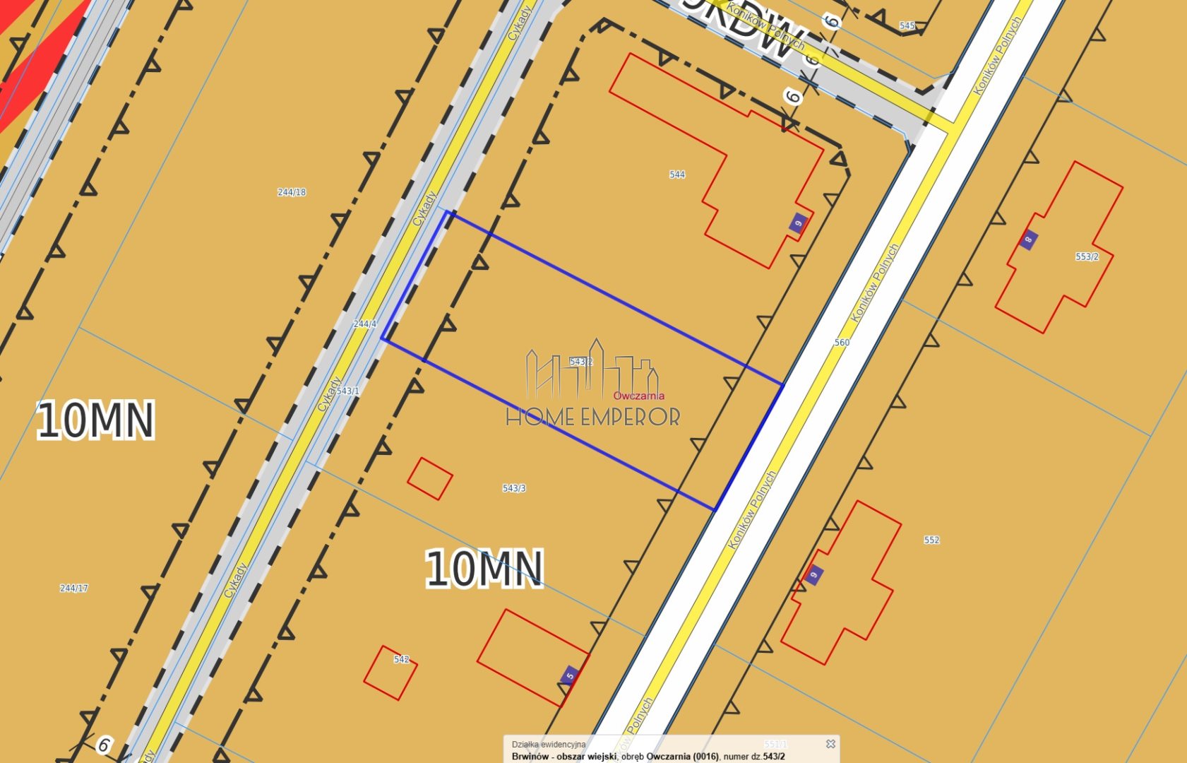 Działka budowlana 1 111 m², Owczarnia