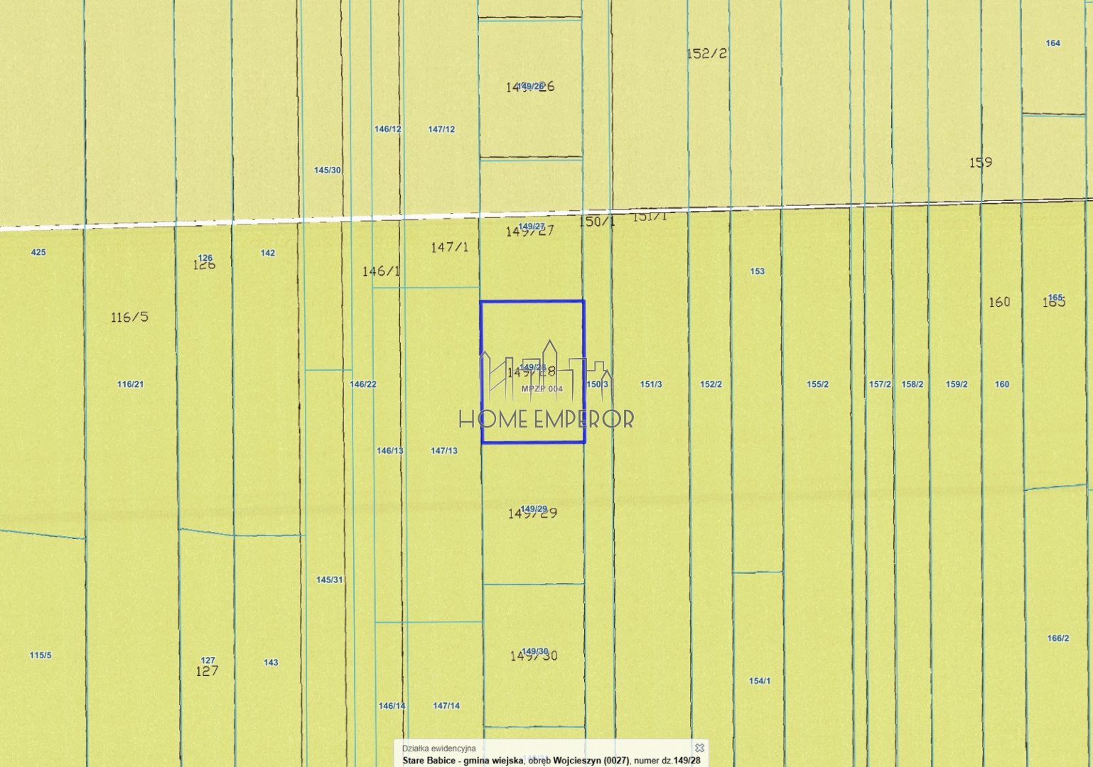 Działka rolna 1 200 m², Wojcieszyn