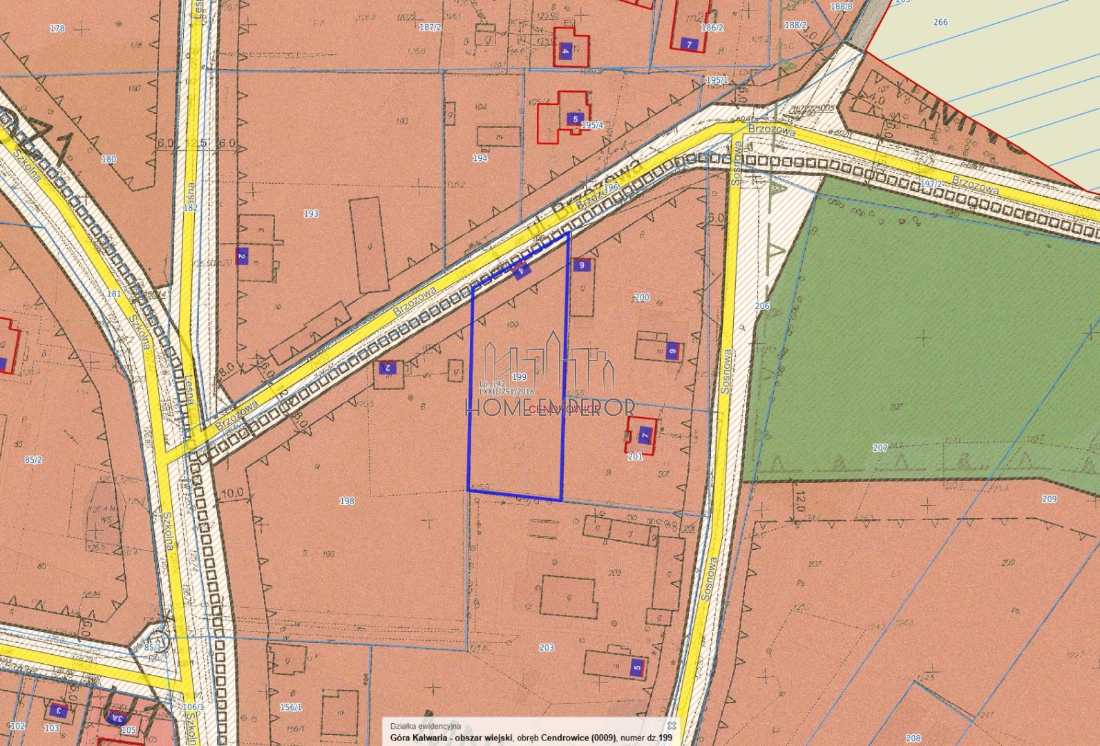 Działka budowlana i inwestycyjna 2 000 m², Cendrowice