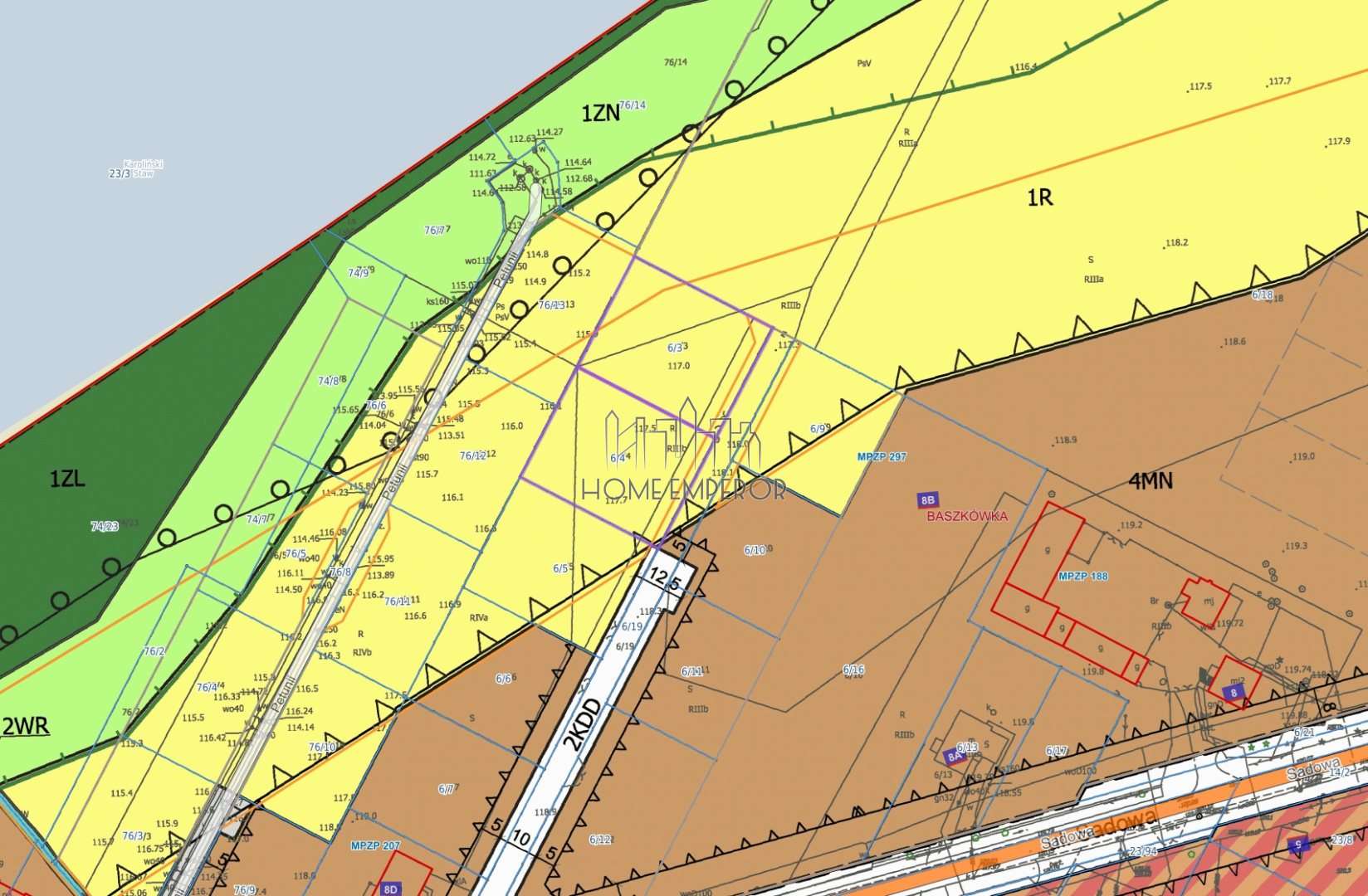 Działka rolna 1 100 m², Baszkówka