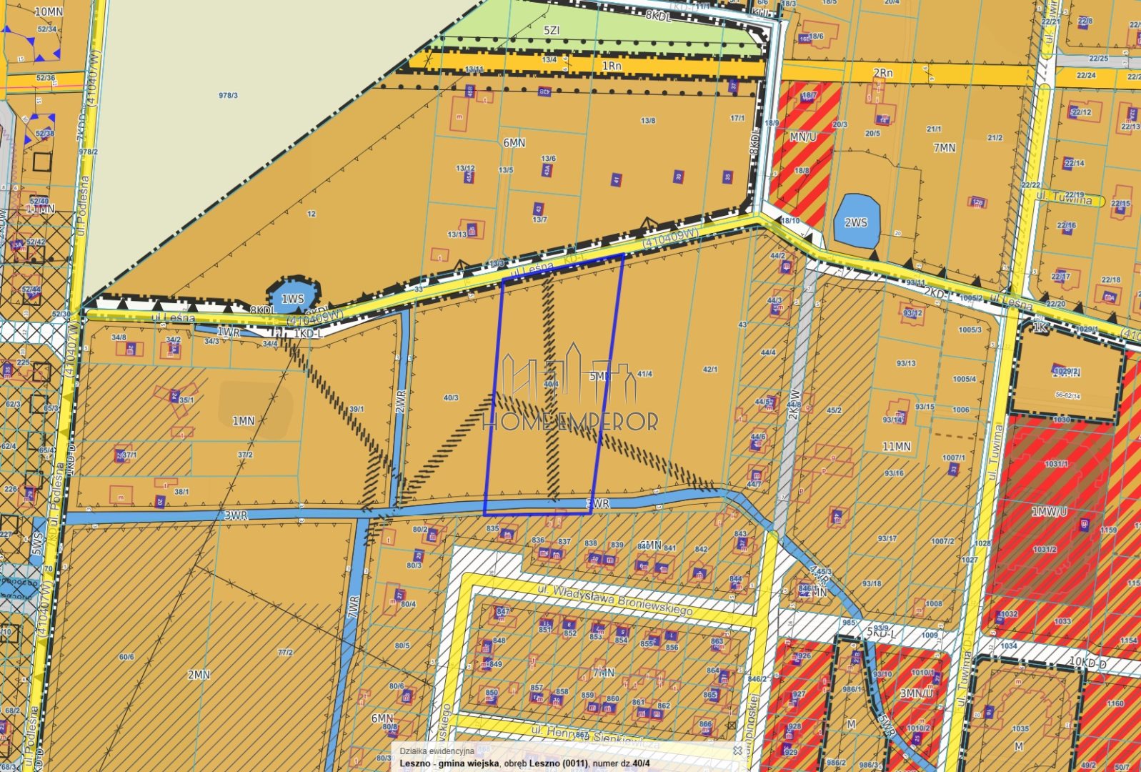Działka budowlana 8 954 m², Leszno