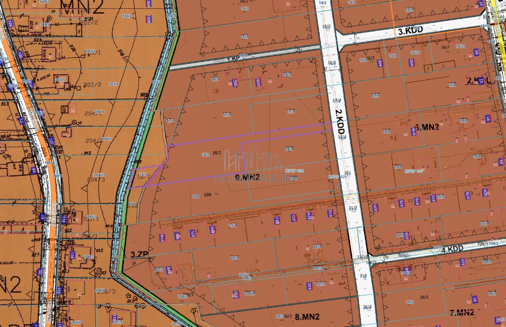 Działka budowlana 1 850 m², Lipków