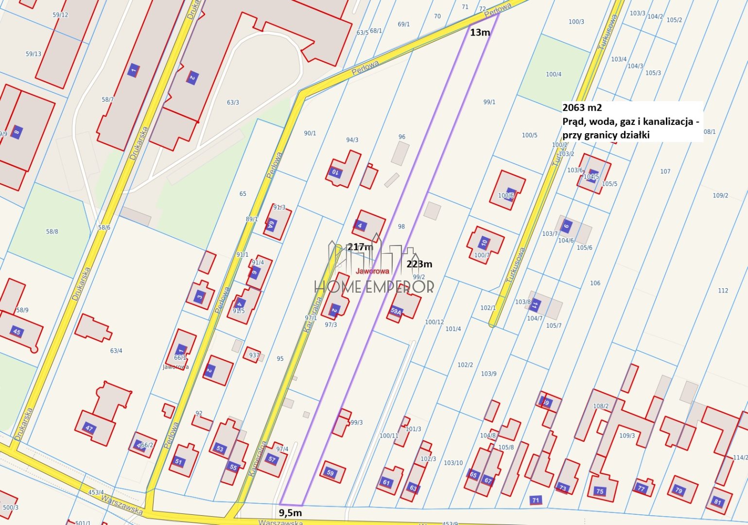 Działka rolna 2 063 m², Jaworowa