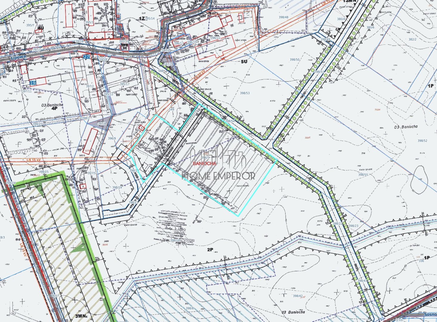 Działka inwestycyjna 3,03 ha, Baniocha