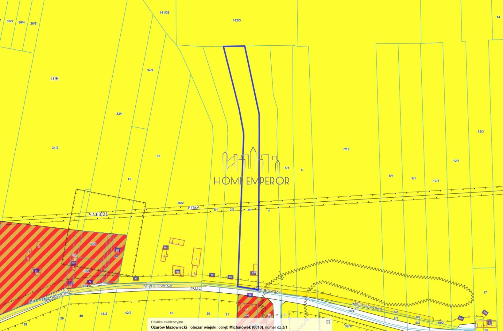 Działka budowlana i rolna 7 875 m², Michałówek