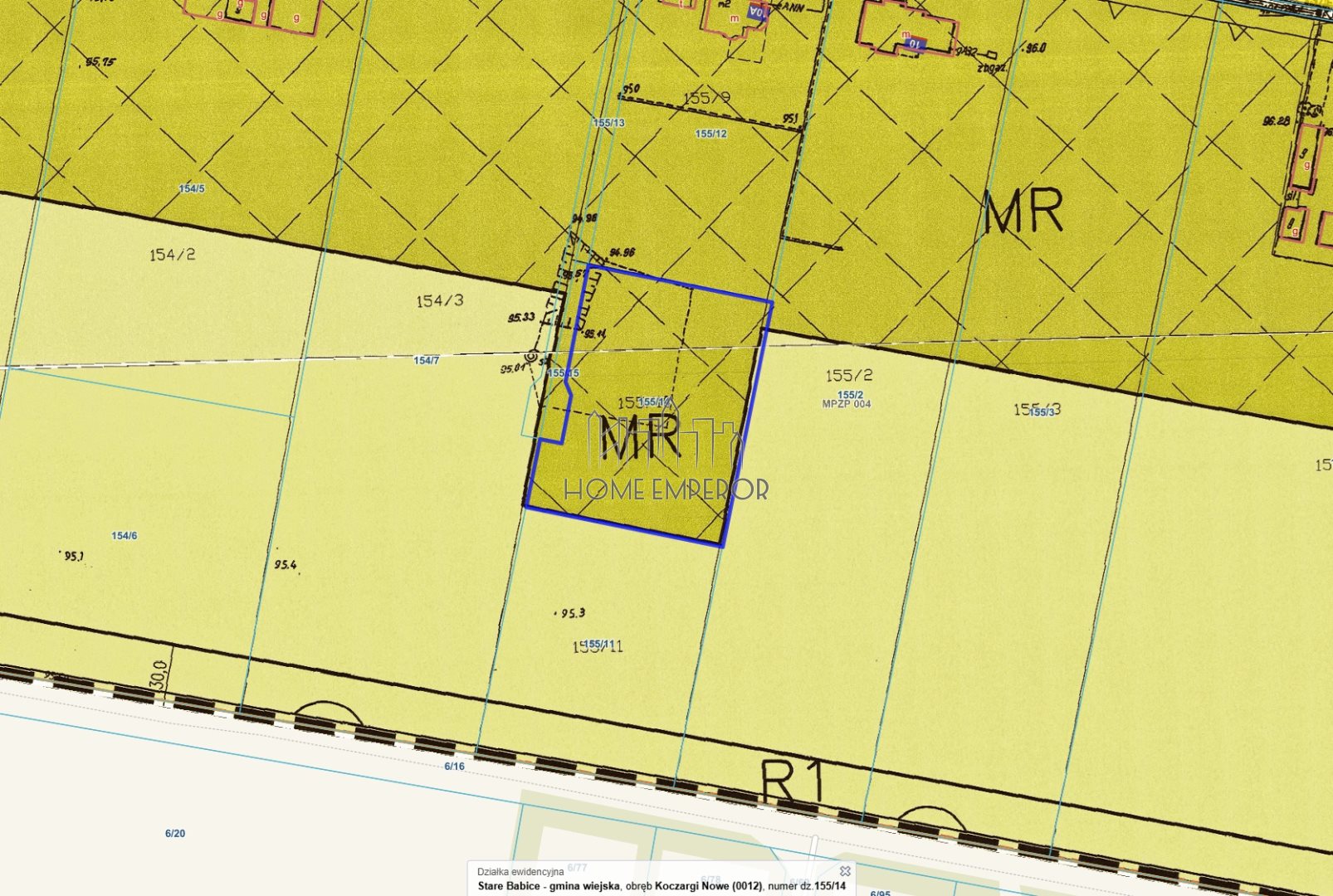 Działka budowlana 2 826 m², Koczargi Nowe