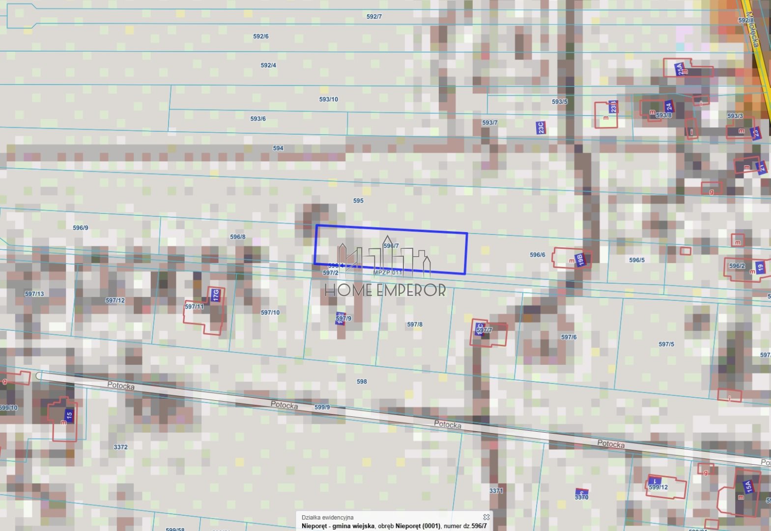 Działka budowlana 1 000 m², Nieporęt