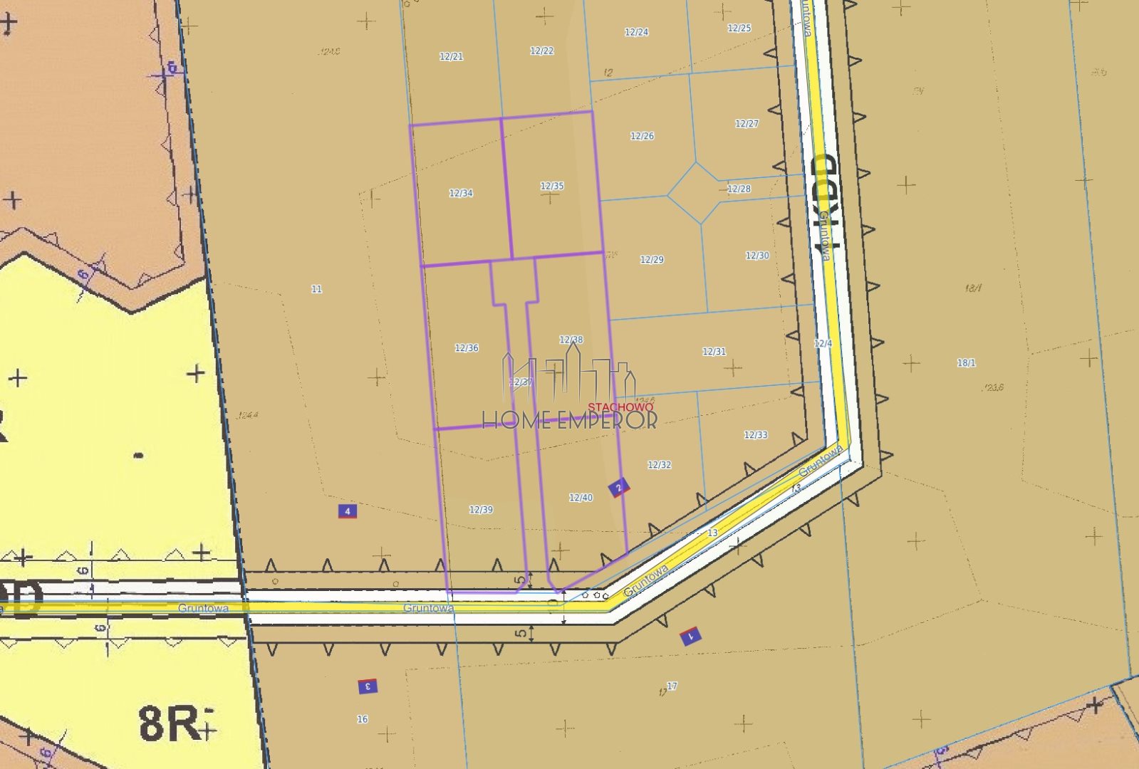 Działka budowlana i inwestycyjna 1 020 m², Stachowo