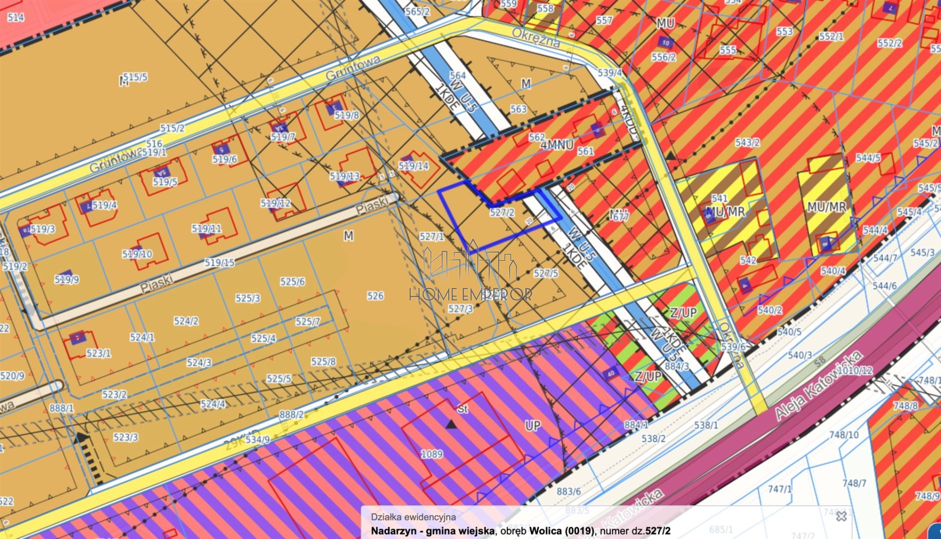 Działka budowlana 1 122 m², Wolica