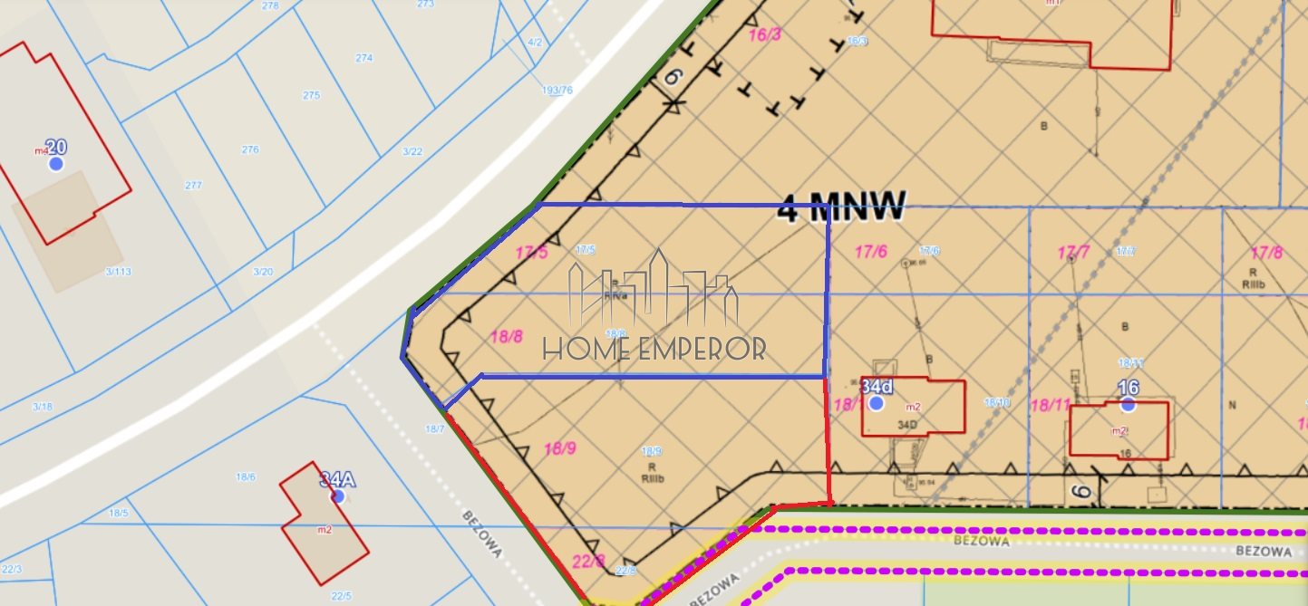Działka budowlana 1 670 m², Chrzanów Mały