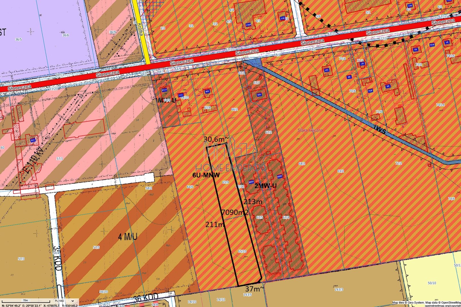 Działka budowlana i inwestycyjna 7 090 m², Stara Iwiczna