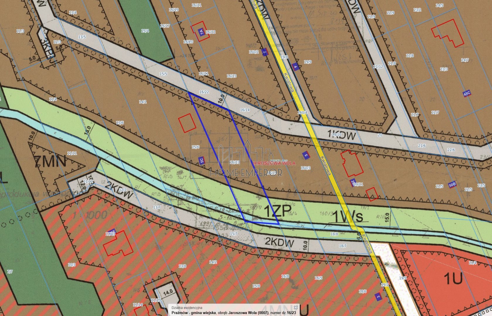 Działka budowlana 1 900 m², Jaroszowa Wola