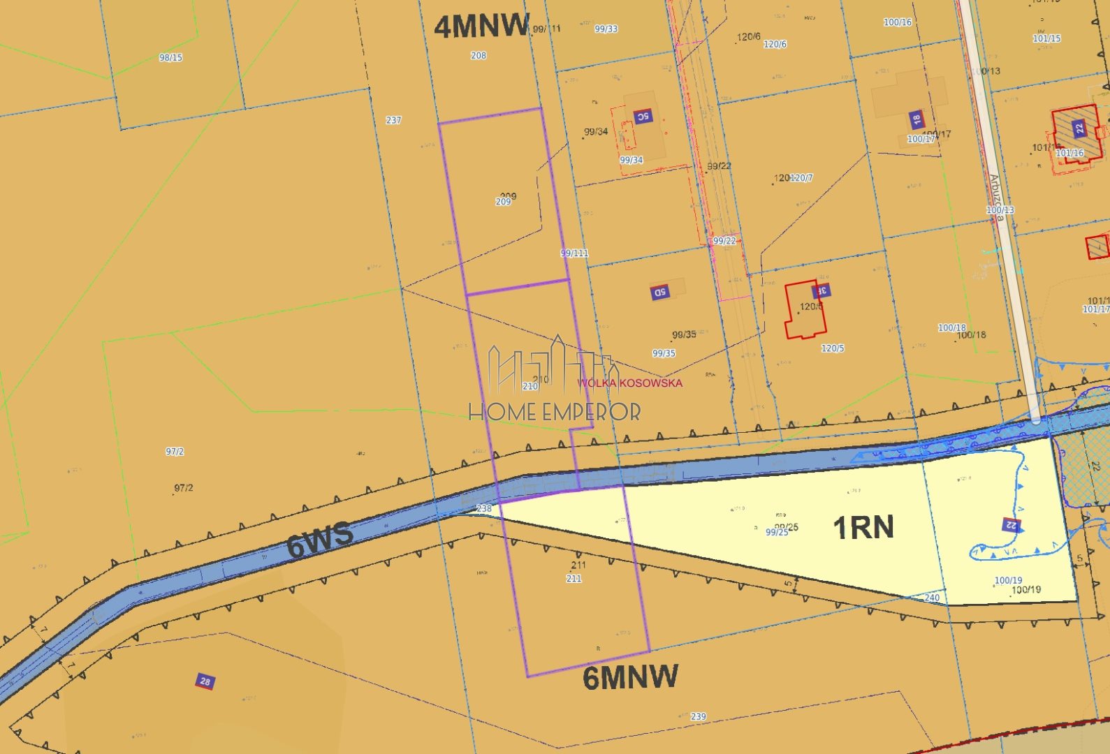 Działka budowlana 1 500 m², Wólka Kosowska