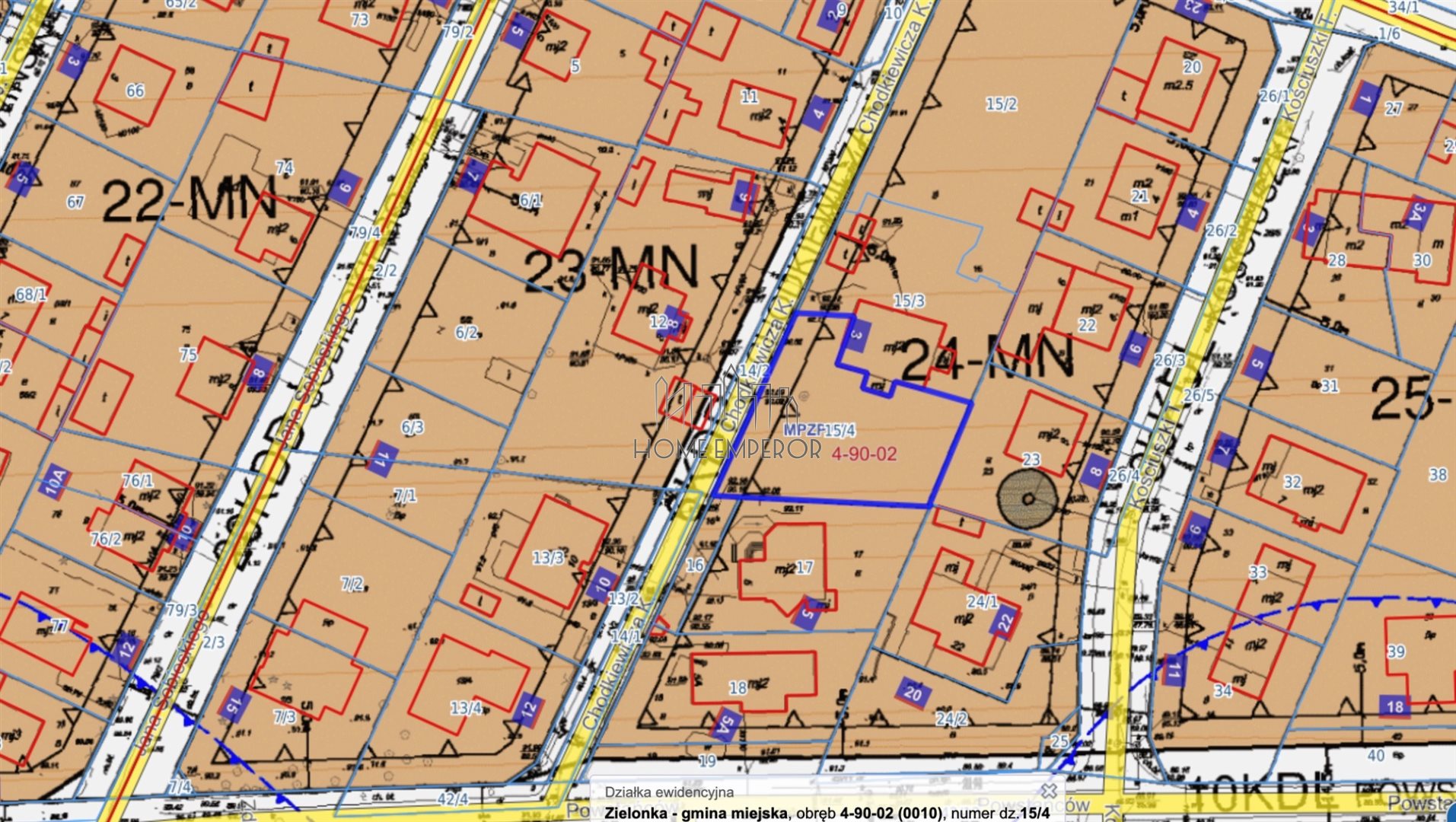 Działka budowlana 797 m², Zielonka