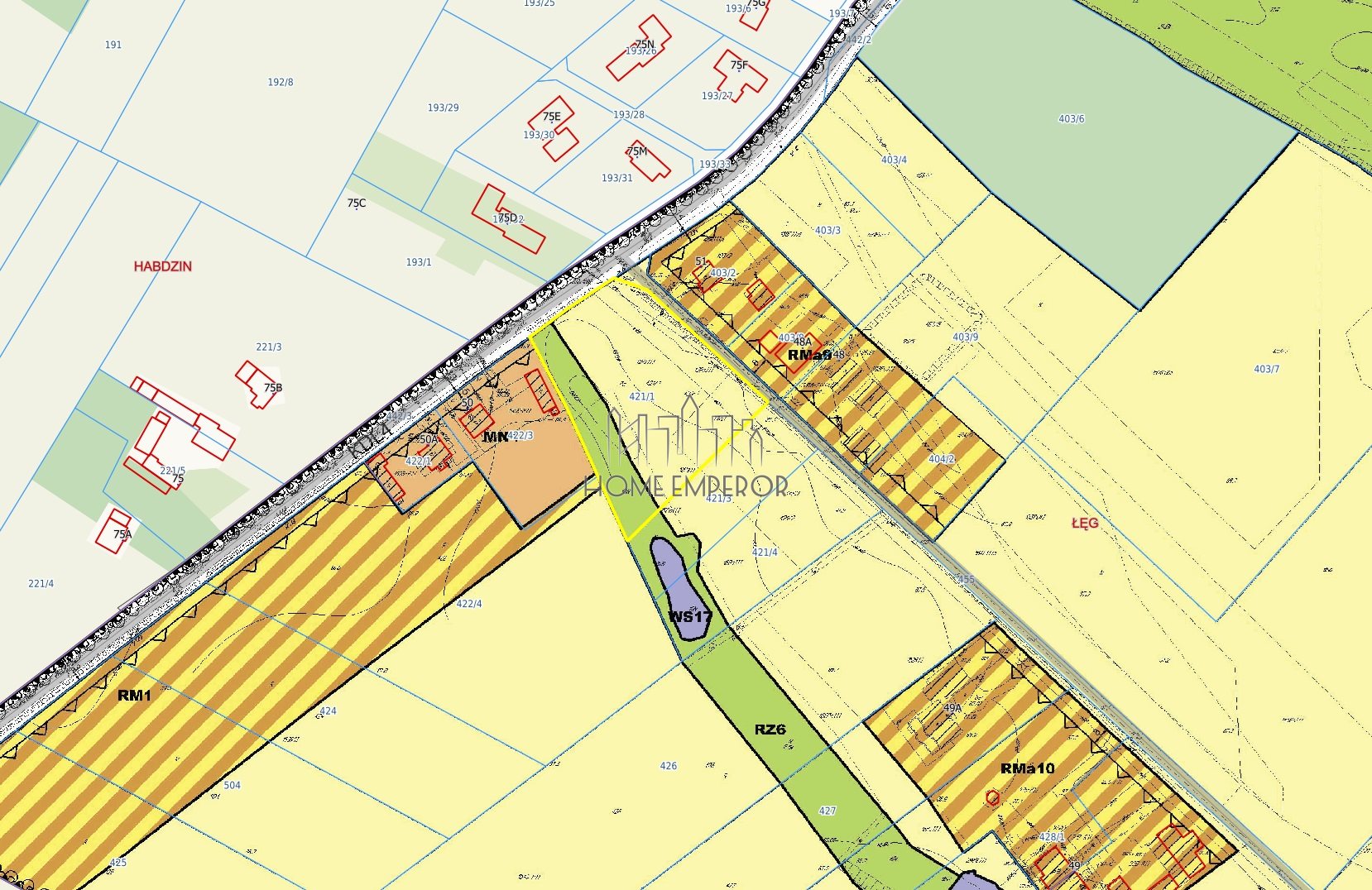 Działka rolna 5 788 m², Łęg