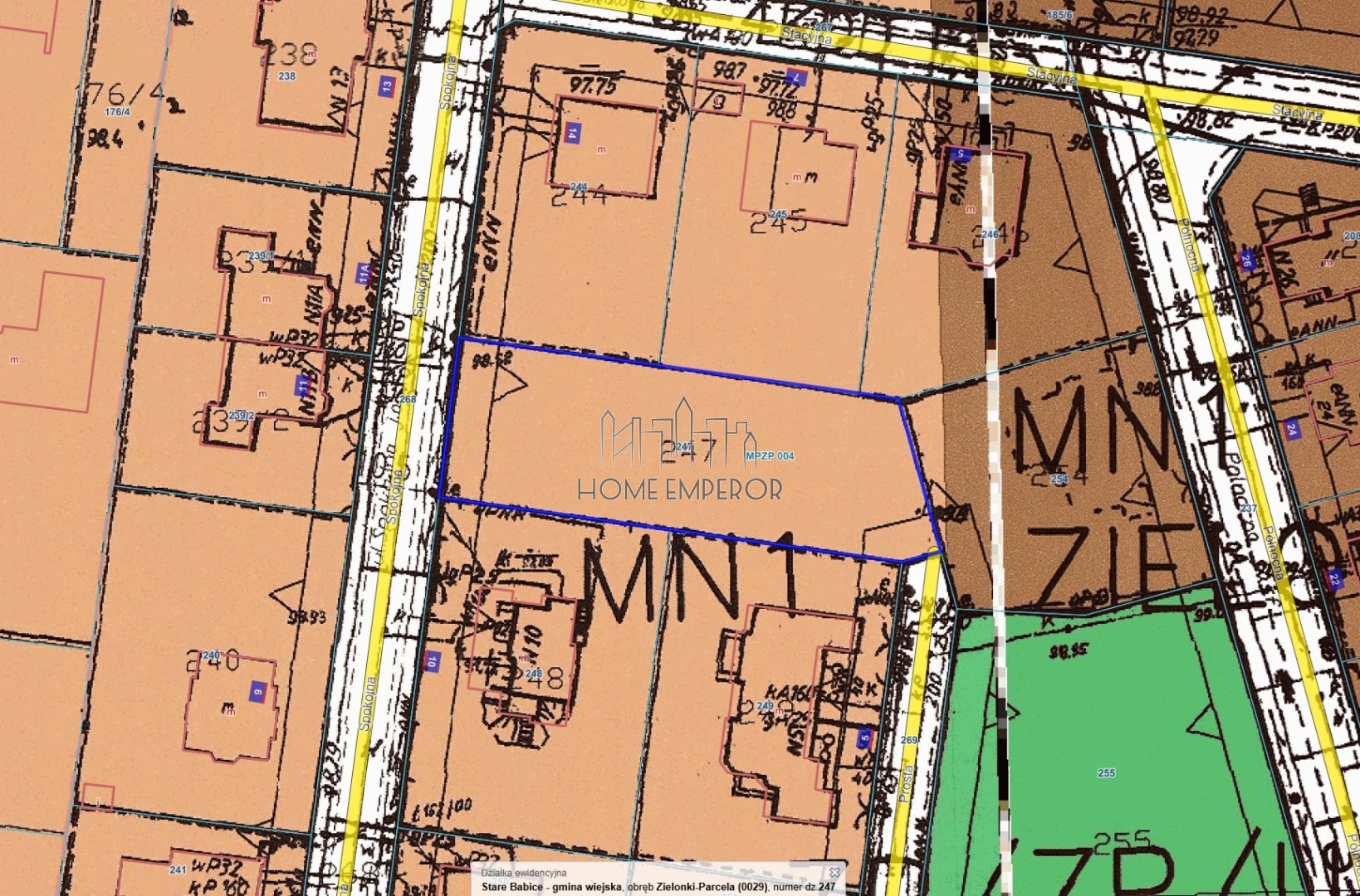 Działka budowlana 1 178 m², Zielonki-Parcela