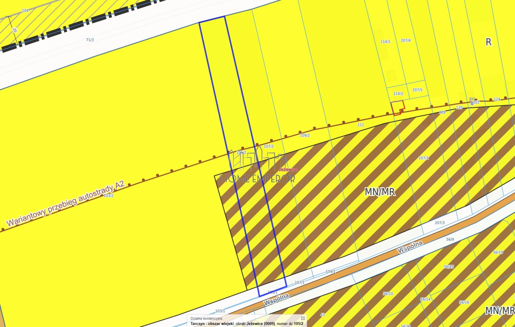 Działka budowlana 3 500 m², Jeżewice