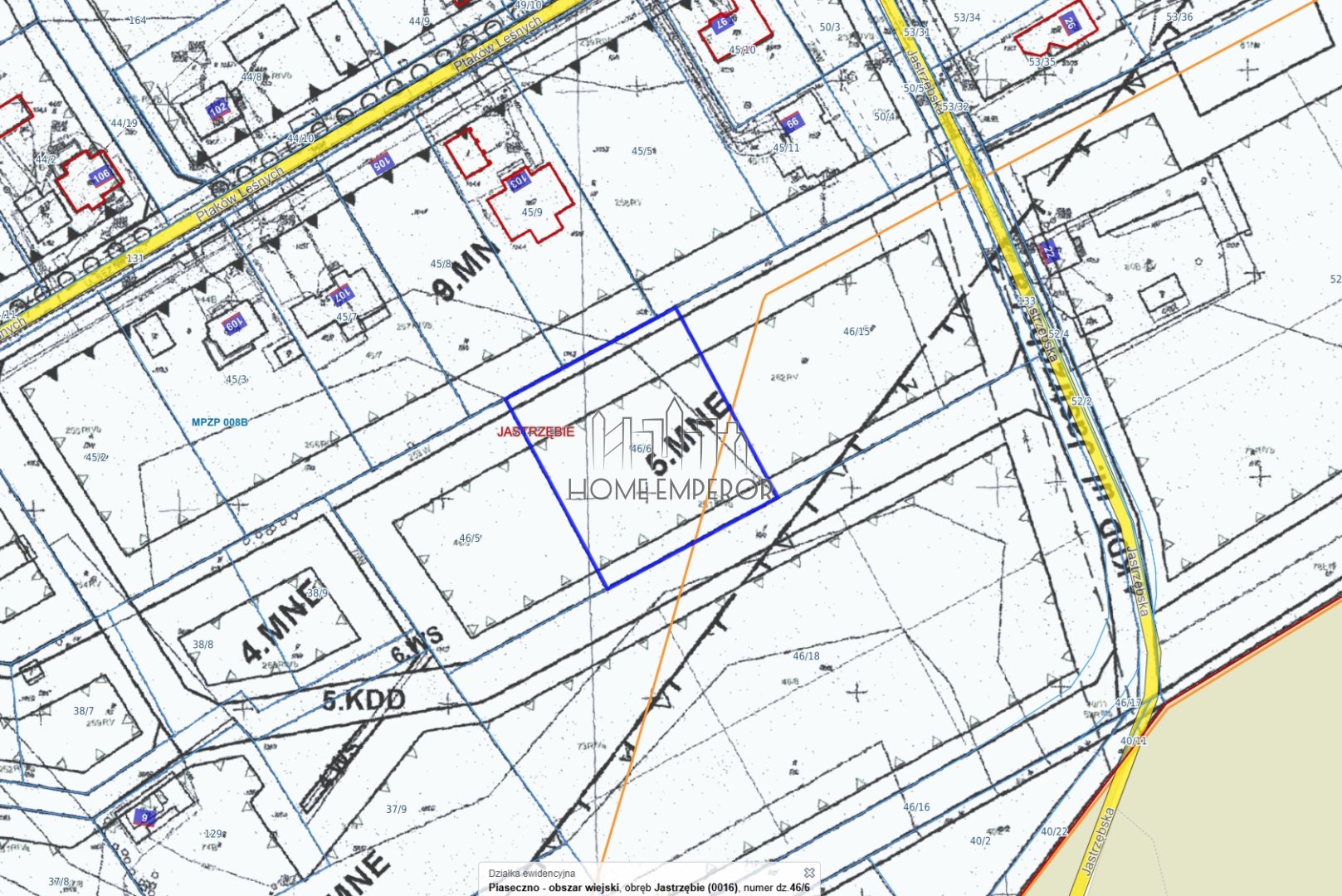 Działka budowlana 2 500 m², Jastrzębie