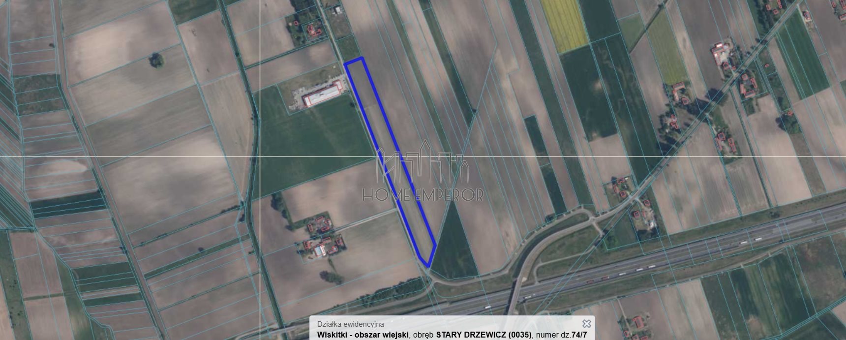 Działka inwestycyjna 2,54 ha, Stary Drzewicz