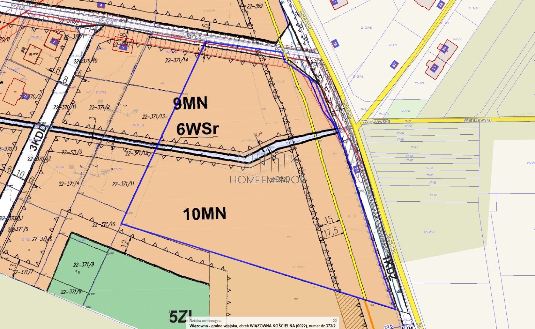 Działka budowlana 1,82 ha, Wiązowna Kościelna