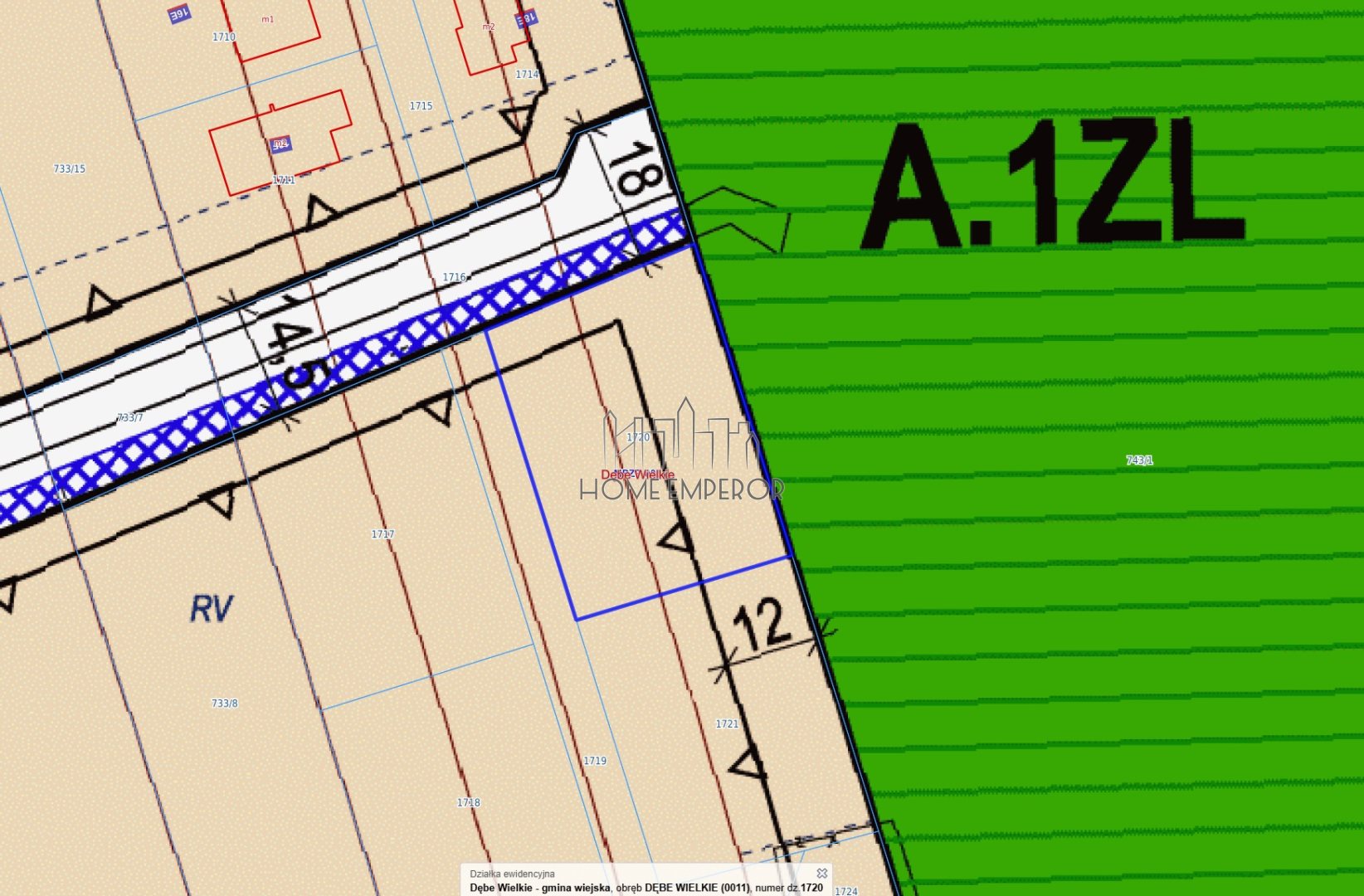 Działka budowlana i inwestycyjna 1 113 m², Dębe Wielkie