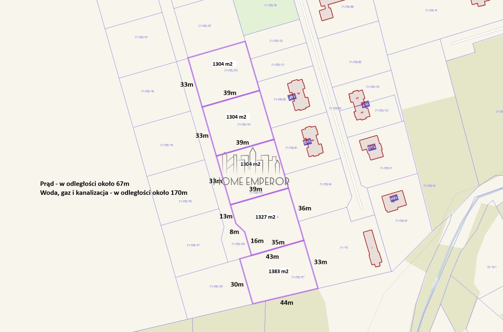 Działka budowlana 1 304 m², Wiązowna